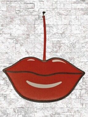 NEW - BIG RED LIPS MIRROR KEYCHAIN/BACKPACK CHARM/PURSE CHARM